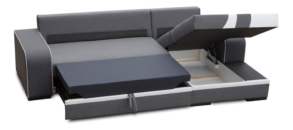 Colțar Florance (Gri deschis + Alb) (D)