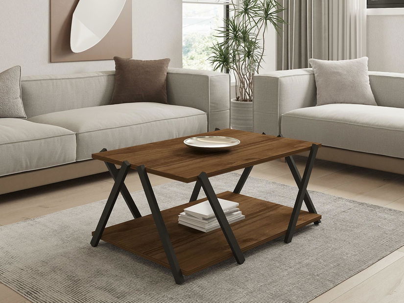 Măsuță de cafea Lesake 1 (antracit + Nuc) 