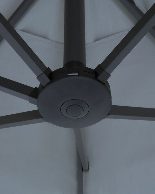 Umbrelă 270x460x247 cm Silvania (gri închis)