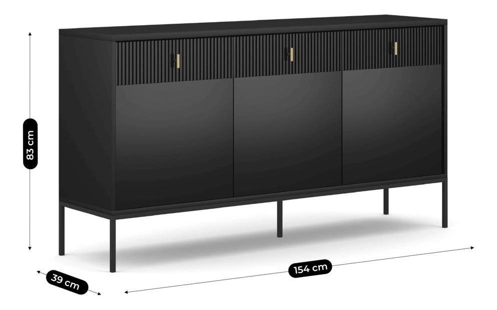 Komoda Militaba (crna) 