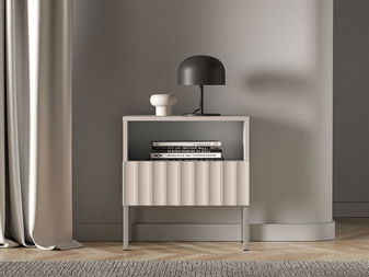 Nočný stolík Derrick D3  (svetlobéžová)