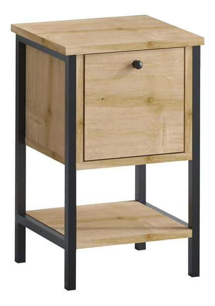 Príručný stolík Aliex 1 (Orech + Čierna)