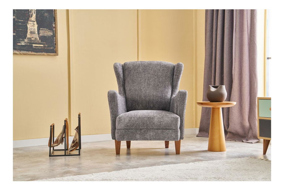 Füles fotel Lusitania 2 (szürke + dió)