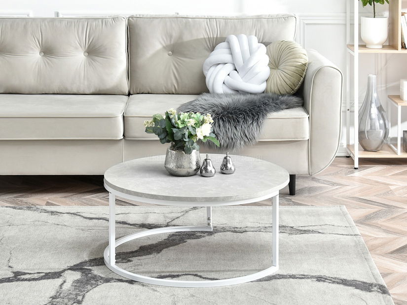 Konferenčný stolík Kolja Stolik Xl (sivá + biela)