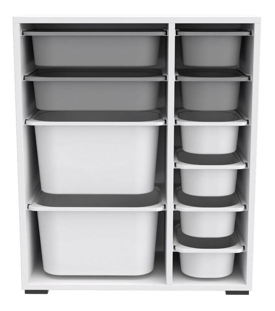 Organizator za igračke Dremonka 10 (bijela + siva)