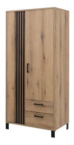 Ormar za garderobu Neo NE8 (hrast evoke + crna mat)