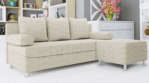 Sofa s tabureom Dorien (vanilija)
