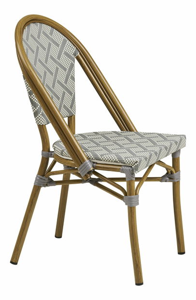 Záhradná stolička Lazulia (biela + sivá)