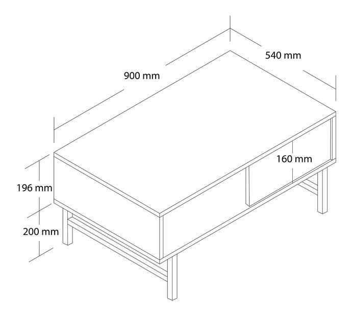 Konferenčný stolík Felicita (čierna)