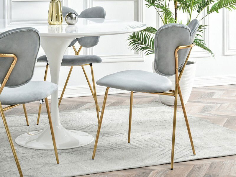 Stolička Wrangler (sivá + zlatá)