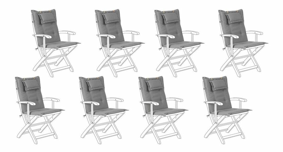 Set 8 ks. vankúšov MALI (sivá)