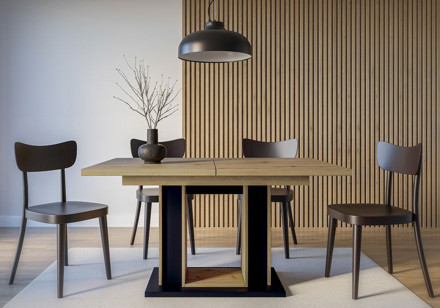 Blagovaonski stol Farug (artisan + crna) (za 6 do 8 osoba)