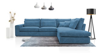 Rohová sedačka Carbus (modrá) (P)