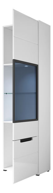 Vitrína Hayle Typ 06 (biela + biely vysoký lesk)