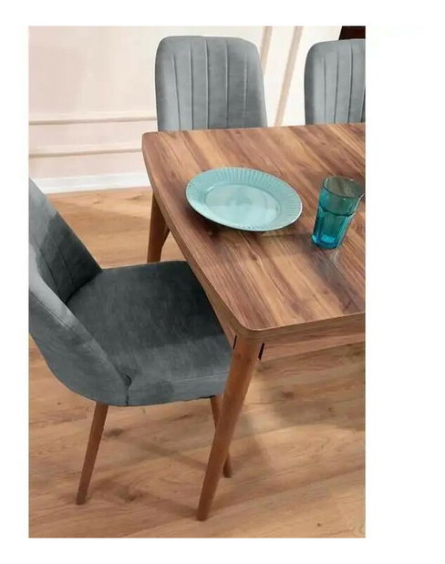 Set dining Lidya (gri) (pentru 4 persoane)