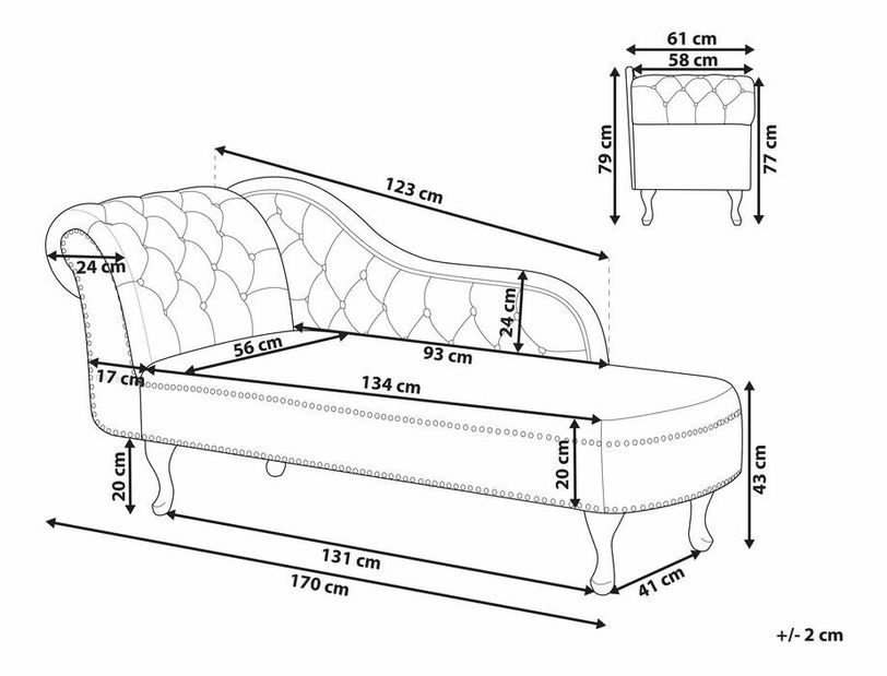 Fotoliu șezlong relaxare NILI (piele artificială) (multicolor) (S)