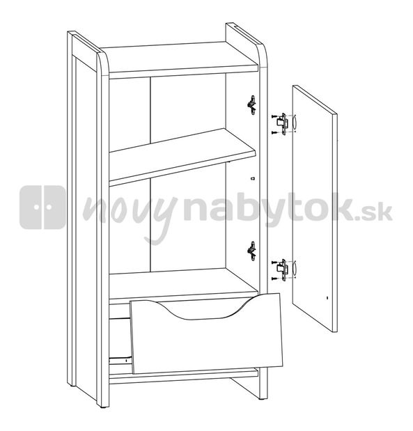 Komoda BRW Hihot KOM1D1S