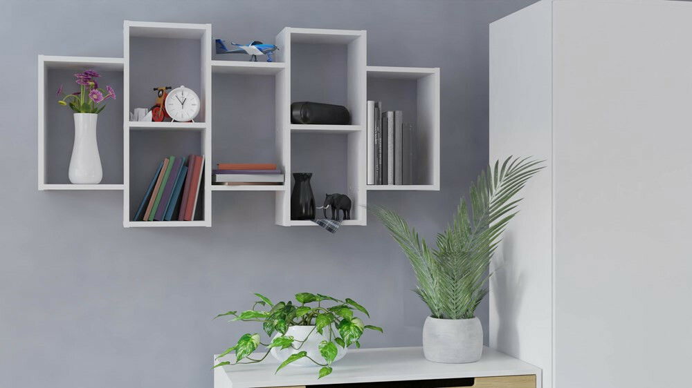 Nástenná polica Batiscafo 1 (biela)