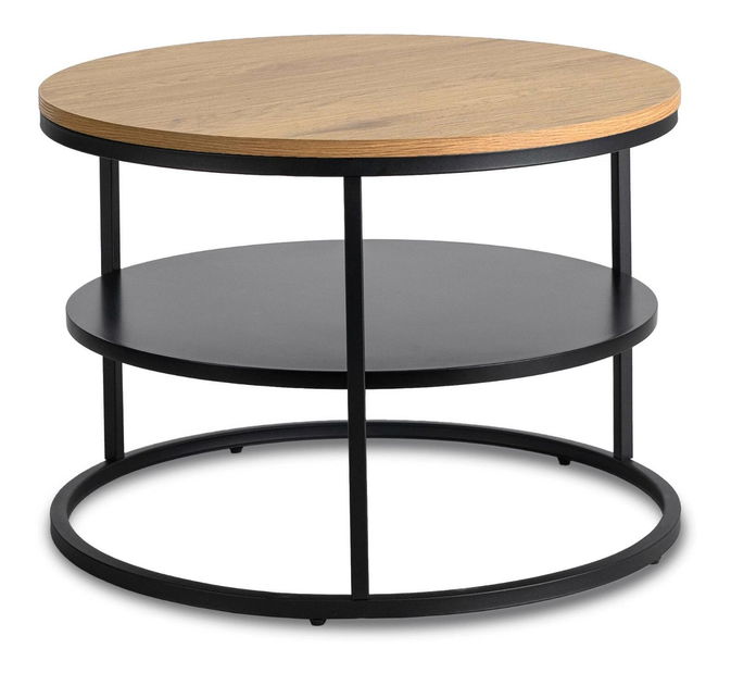 Măsuță cafea Blanquendo (stejar + negru) 