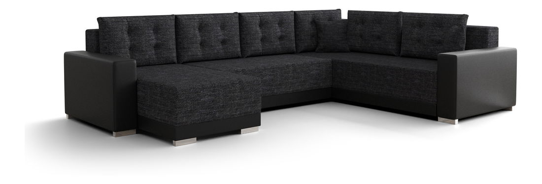 U alakú sarokkanapé Odyssey 3 (fekete + szürkésfekete) (J)