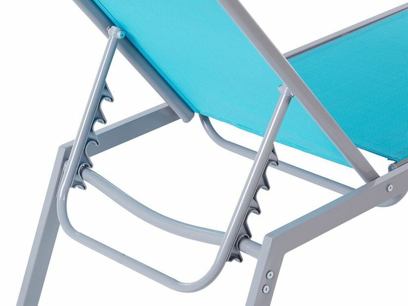 Șezlong de grădină NESS (textil) (albastru)