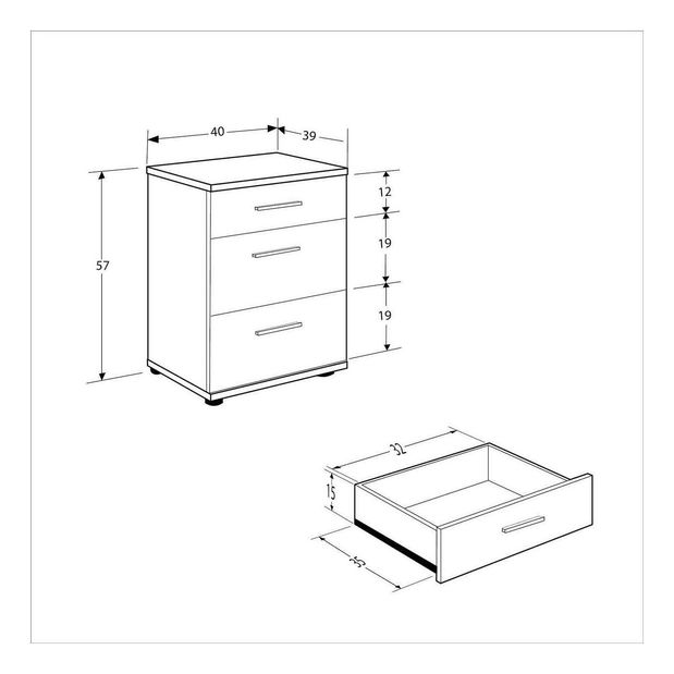 Nočný stolík Sivadu 6 (orech oslo)