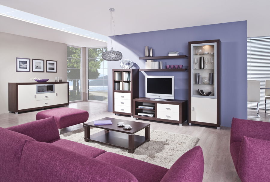 Obývacia stena Decodom Canaria K 80 dub tmavý + vanilka