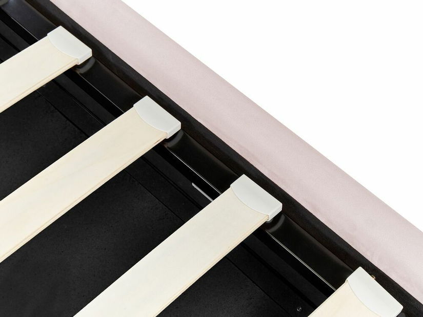 Jednolôžková posteľ 200 x 90 cm Metty (ružová) (s roštom) (s úl. priestorom)