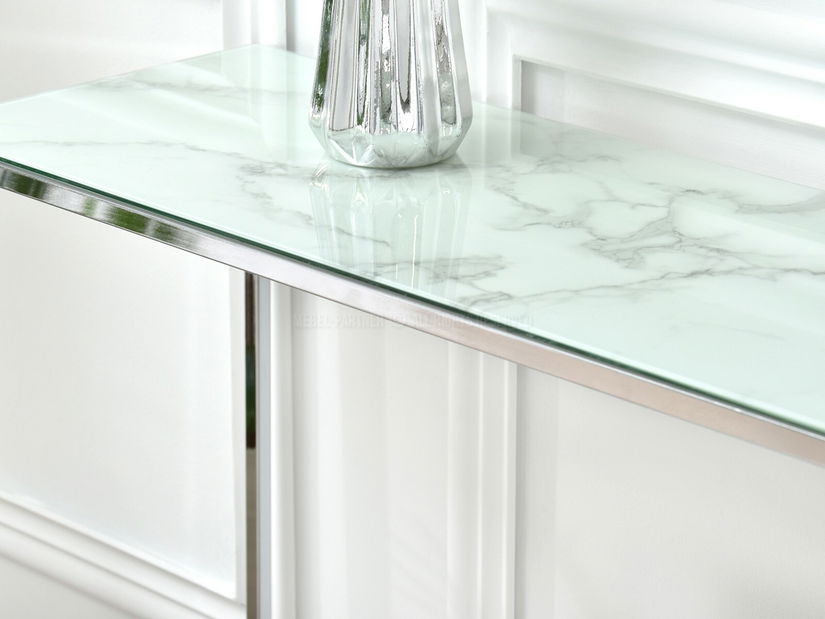 Konzolasztal Bella Kons (fehér + króm)