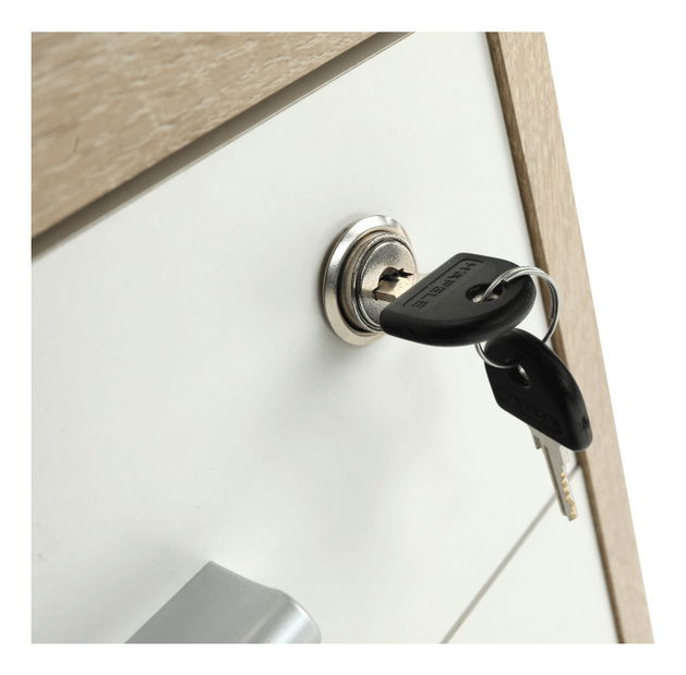 Uredski kontejner s bravom Hansa 2 NEW 12 (hrast sonoma + bijela)