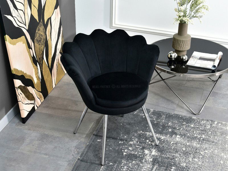 Kreslo Lasair (čierna + zlatá)