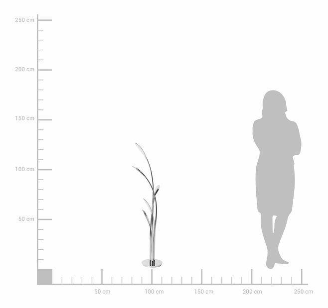 Stojanové svietidlo Izora (strieborná)