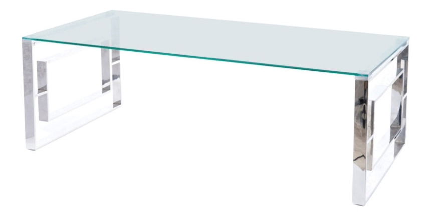 Masă de cafea Almeta (Sticlă + Cromat)