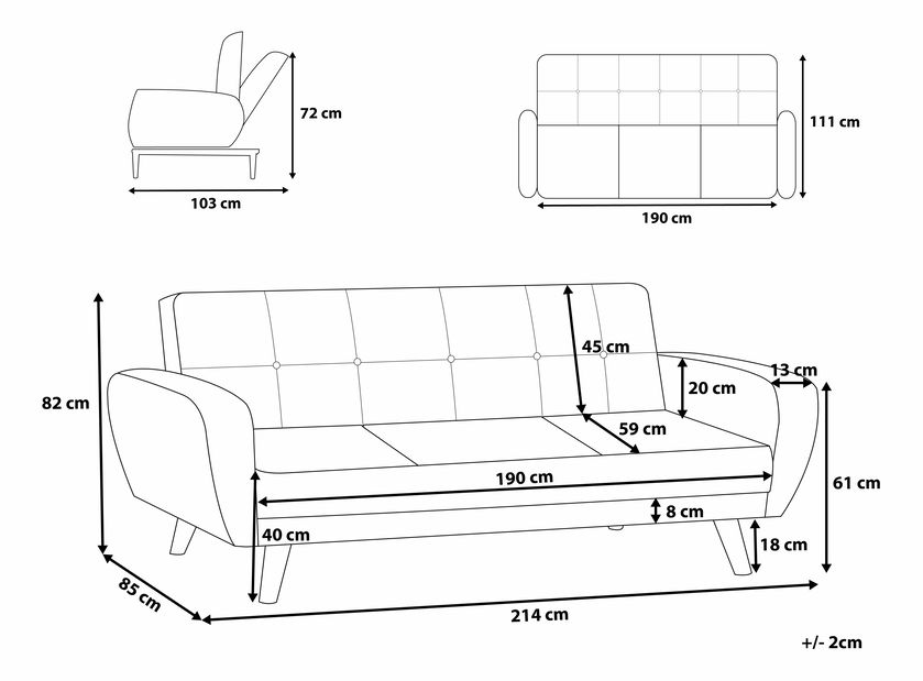Ülőgarnitúra Flong (világosszürke)