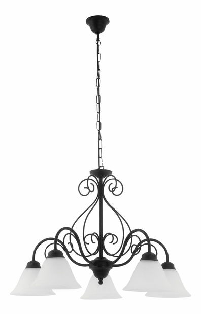 Luster Athen 7815 (crna mat + staklo od rižinog kamena)