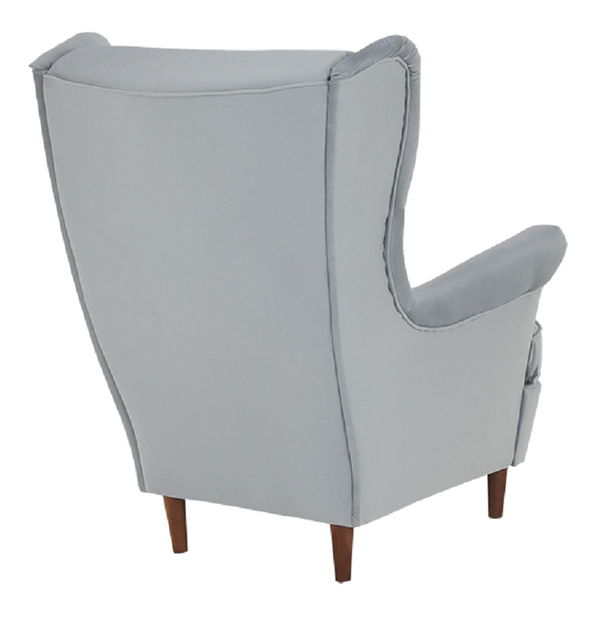 Fotel Rufino (világosszürke + dió) 