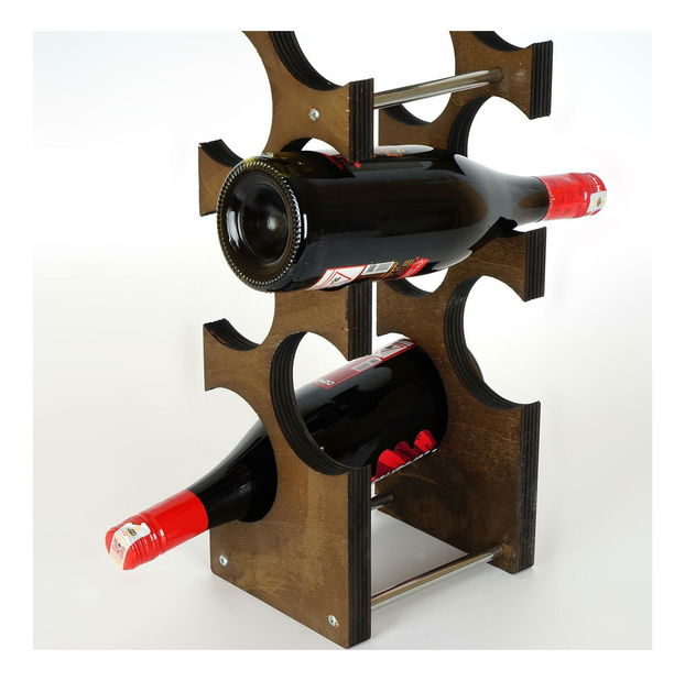 Ukrasni stalak za vino Vanute 6 (orah)