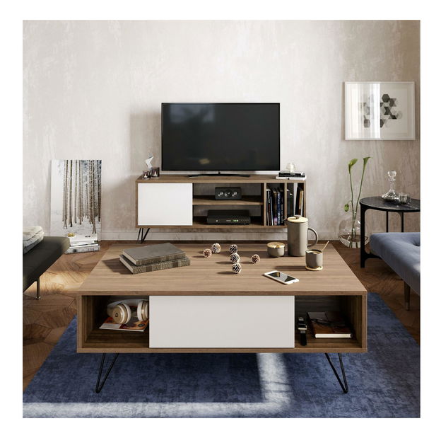 Stolić za kavu Mistique (orah + bijela)