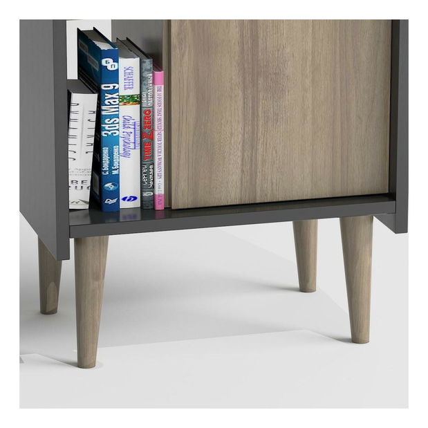 Skrinka Mavade 4 (orech + antracit) 