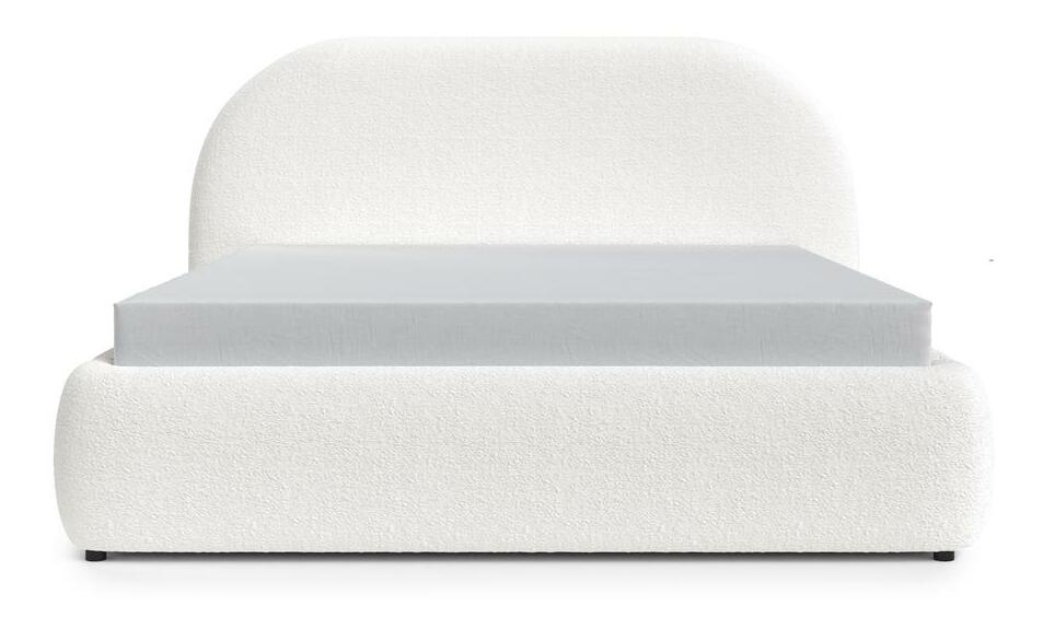 Franciaágy 140 cm Olivo P (ágyráccsal) (tárolóhellyel) (krém + fekete)