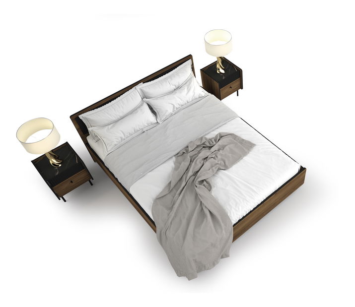 Manželská posteľ Phelan P13 (orech warmia + čierna) (bez matraca a úl. Priestoru)