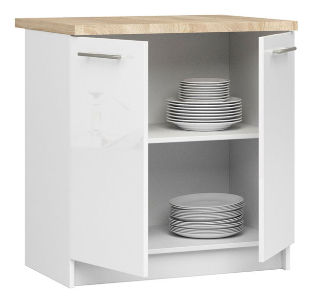 Donji kuhinjski ormarić Ozara S80 2D (bijela + bijeli sjaj)