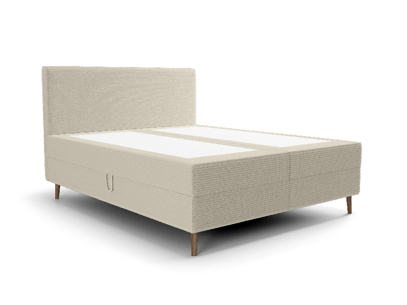 Bračni krevet 180 cm Napoli Comfort (krem) (s podnicom, s prostorom za odlaganje)