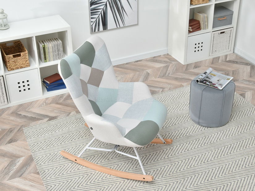 Kreslo Sibyla (patchwork + čierna)