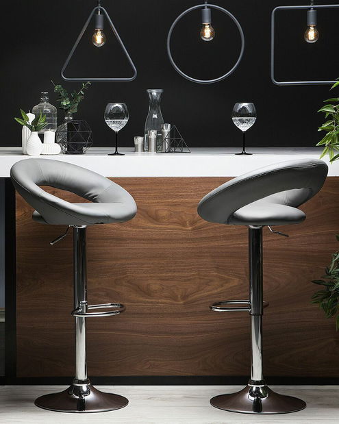 Set 2ks. barových stoličiek Pria (sivá)