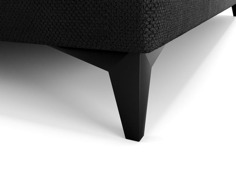 Jednolôžková posteľ 80 cm Ortega Comfort (čierna) (s roštom a matracom, s úl. priestorom) (s LED osvetlením)