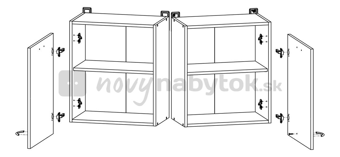 Gornji kuhinjski ormarić Junona line G1D/50/57/LP (Hrast sonoma) 