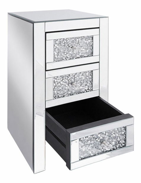 Nočný stolík LAYRO (strieborná)