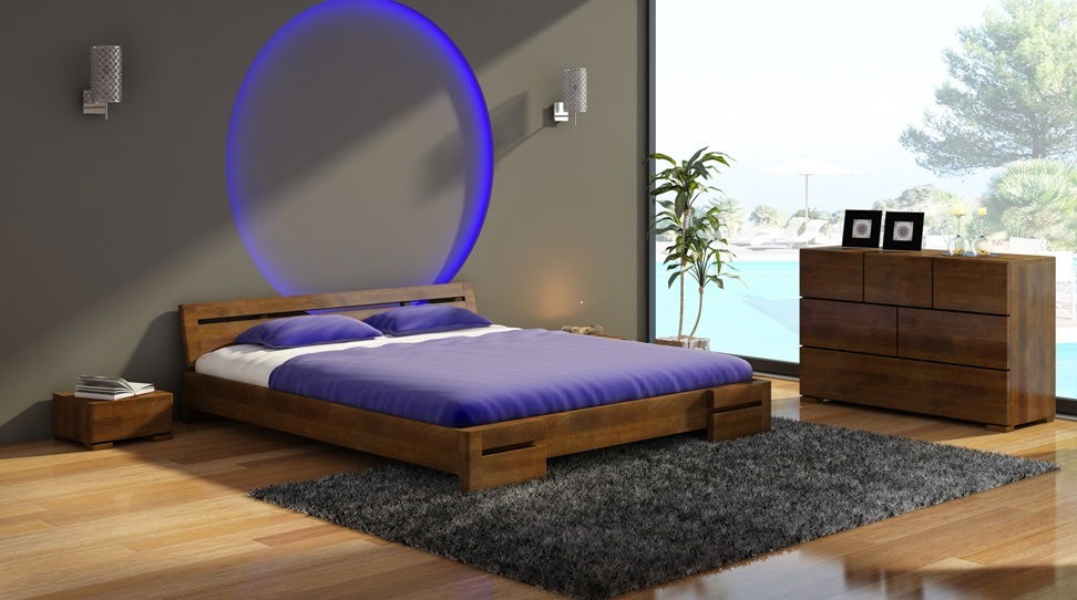 Manželská posteľ 180 cm Naturlig Bokeskogen (buk)