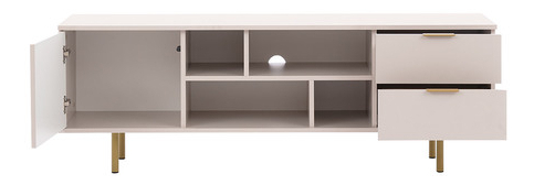 Set mobilier living Newelon III (Cașmir + auriu) 